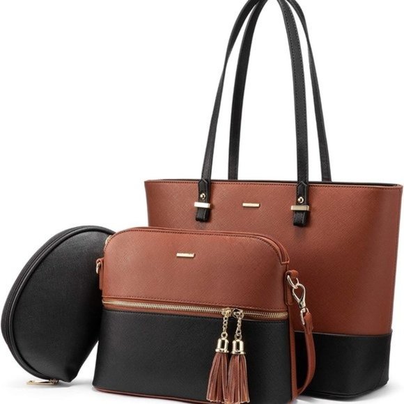 New  3pcs Purse Set   Handbags for Women Shoulder Bags Tote Satchel - Picture 8 of 16